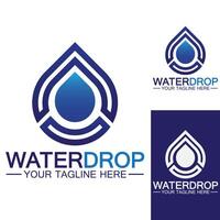 Wassertropfen Logo Vorlage Vektor-Illustration Design vektor