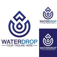 Wassertropfen Logo Vorlage Vektor-Illustration Design vektor