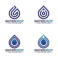 vatten droppe logotyp mall vektor illustration design