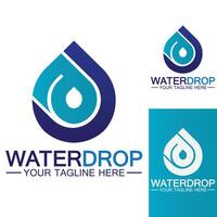 vatten droppe logotyp mall vektor illustration design