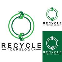 grüner pfeil recyceln logo vektor symbol vorlage