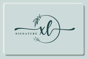 Luxus-Signatur-Logo-Design. Handschrift-Vektor-Logo-Design-Illustrationsbild vektor