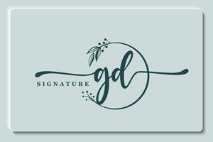 Luxus-Signatur-Logo-Design. Handschrift-Vektor-Logo-Design-Illustrationsbild vektor