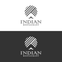 indisk restaurang logotyp mall vektor