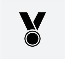 Medaille Symbol Vektor-Logo-Design-Vorlage vektor