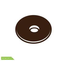 Donuts-Symbol Vektor-Logo-Design-Vorlage vektor