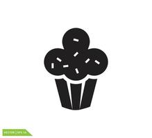 Tasse Kuchen Symbol Vektor-Logo-Design-Vorlage vektor