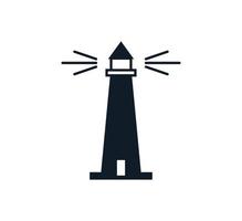 Leuchtturm-Symbol Vektor-Logo-Design-Vorlage vektor