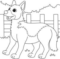 schäferhund målarbok för barn vektor