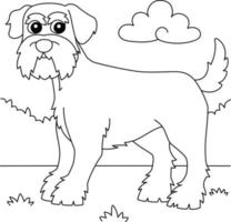 schnauzer hund målarbok för barn vektor