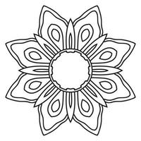 süße Mandalas. dekorative runde Doodle-Blume isoliert auf weißem Hintergrund. geometrische dekorative Ornamente im ethnisch-orientalischen Stil. vektor