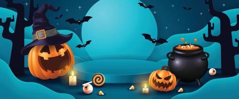 glad Halloween. halloween vektor illustration med halloween pumpor och halloween element.