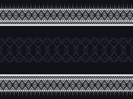 mörkblått geometriskt etniskt mönster för bakgrund eller tapeter och kläder, kjol, matta, tapeter, kläder, omslag, batik, tyg, kläder, med mörkblå triangelvektor, illustration vektor