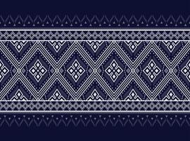 dunkelblaue geometrische ethnische Muster traditionelle Designtexturen für Rock, Teppich, Tapete, Kleidung, Verpackung, Batik, Stoff, Kleidung, Laken, Design von dunkelvioletten Dreiecken Vektorillustration vektor