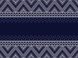 mörkblått geometriskt etniskt mönster för bakgrund eller tapeter och kläder, kjol, matta, tapeter, kläder, omslag, batik, tyg, kläder, med mörkblå triangelvektor, illustration vektor