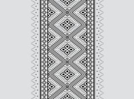 Geometrisches ethnisches Musterstickereidesign für Hintergrund oder Tapete und Kleidung, Rock, Teppich, Tapete, Kleidung, Verpackung, Batik, Stoff, Kleidung, mit dunkelblauem Dreiecksvektor, Illustration vektor