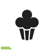 cup cake ikon vektor logotyp formgivningsmall