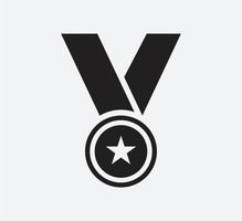 Medaille Symbol Vektor-Logo-Design-Vorlage vektor