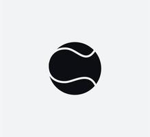 Tennisball Symbol Vektor Logo Design flachen Stil