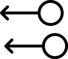 doppelte Pfeile nach links, Vektorgrafik auf einem Hintergrund. Premium-Qualitätssymbole. Vektorsymbole für Konzept und Grafikdesign. vektor