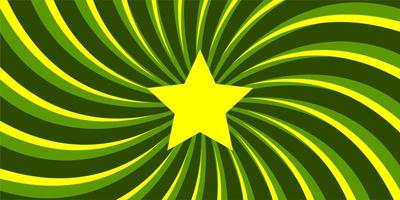 komisk grön bakgrund med stjärna vektor