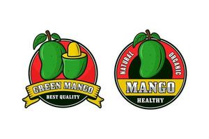 mango badge etikett design logotyp samling vektor