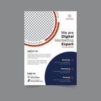 företag flyer design företags flyer mall geometrisk form affisch design broschyr gradient abstrakt magasin bakgrund utrymme för foto i a5 storlek vektor
