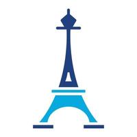 Eiffelturm-Glyphe zweifarbiges Symbol vektor