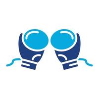 Boxhandschuhe Glyphe zweifarbiges Symbol vektor