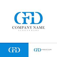 brev gfd logotyp vektor mall, kreativa gfd logotyp designkoncept