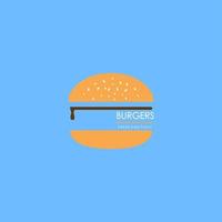en hamburgare logotyp ikon design för webben eller företag. vektor