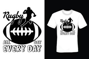 Rugby-T-Shirt-Design, Vintage, Typografie vektor