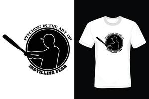 Baseball-T-Shirt-Design, Vintage, Typografie vektor