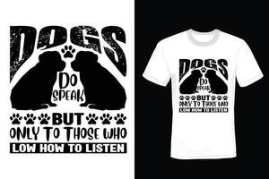 Hunde-T-Shirt-Design, Vintage, Typografie vektor