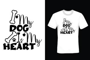 hund t-shirt design, vintage, typografi vektor