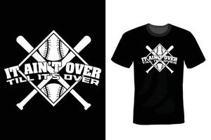 baseball t-shirt design, vintage, typografi vektor