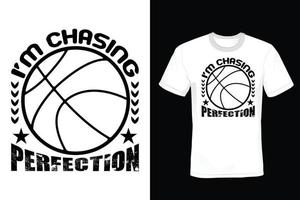 Basketball-T-Shirt-Design, Vintage, Typografie vektor