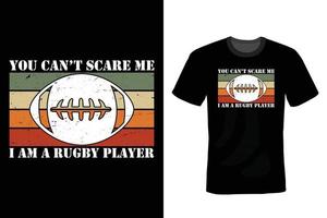 Rugby-T-Shirt-Design, Vintage, Typografie vektor