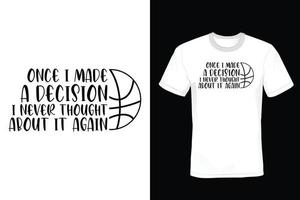 Basketball-T-Shirt-Design, Vintage, Typografie vektor