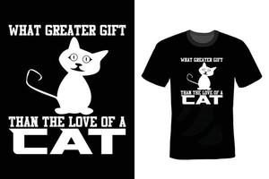 katt t-shirt design, vintage, typografi vektor