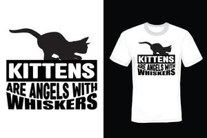 katt t-shirt design, vintage, typografi vektor