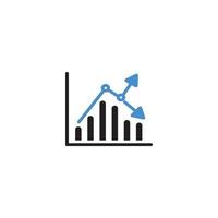 affärstillväxt analys diagram ikon vektor