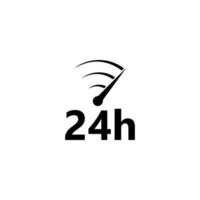 24 timmars ikon för callcentertjänster vektor