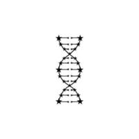 DNA, genetiska tecken, medicinsk, hälsa ikon vektor