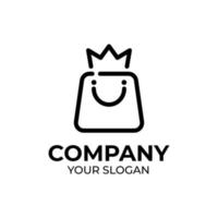 Design des King-Shop-Logos vektor