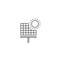 förnybar energi solpanel ikon vektor