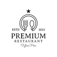 Vintage-Restaurant-Logo-Design vektor