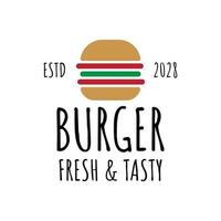 Vintage-Burger-Logo-Design vektor