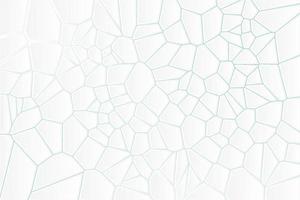 weißer Voronoi-Diagrammhintergrund mit Hintergrundbeleuchtung mit Farbverlauf. abstrakte gebrochene mosaikwandbeschaffenheitsillustration vektor