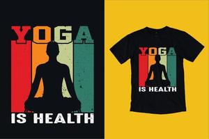 Vintage Yoga-T-Shirt-Design vektor